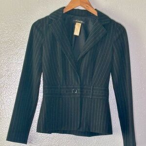 Pinstripe black blazer